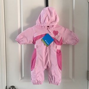 New Columbia baby pink snowsuit